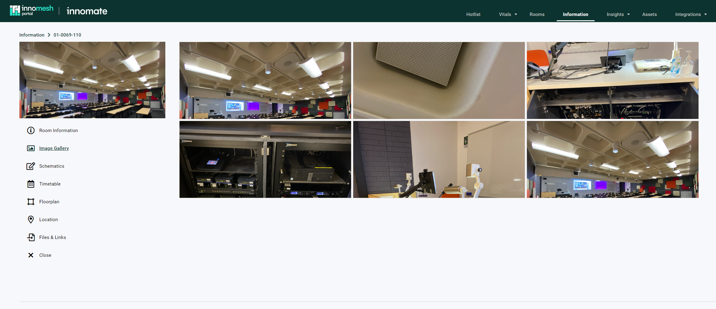 Image Gallery grid showing eight room photos